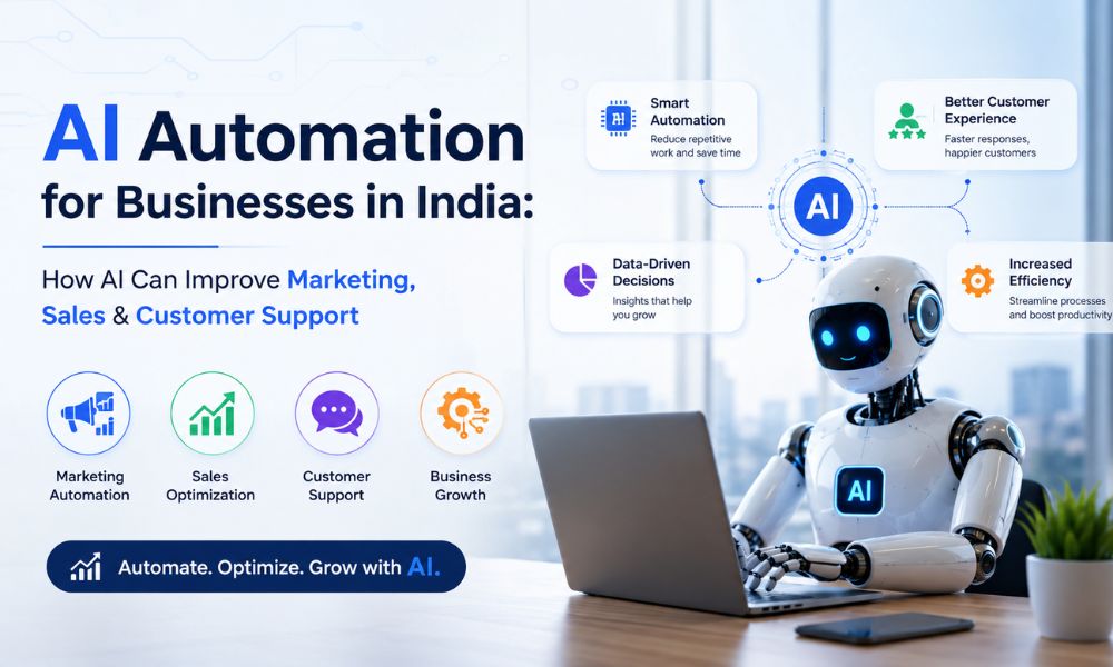 AI Automation for Businesses in India: How AI Can Improve Marketing, Sales & Customer Support